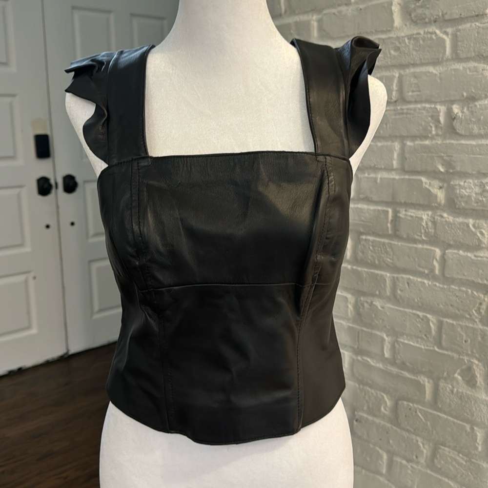 Trouve Genuine Leather Top, M